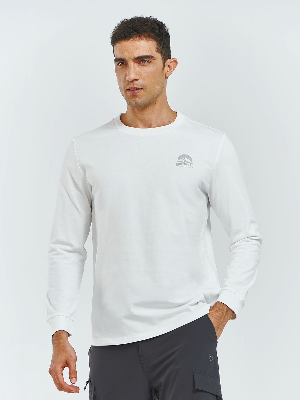 Men's Cotton Long Sleeve T-Shirts Graphic Casual Crew Neck for Work