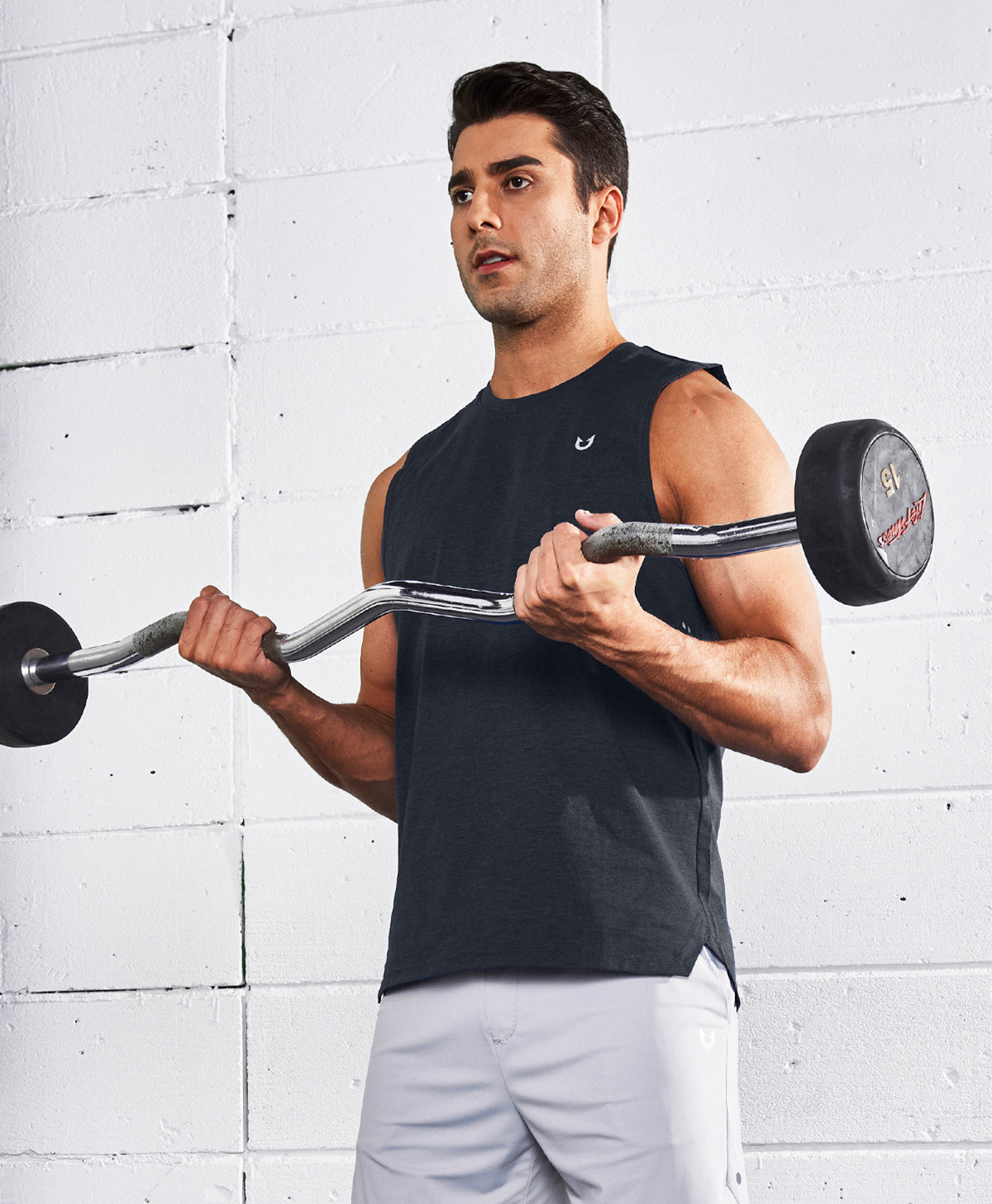 
Men's Muscle Workout Tank Top Performance Quick Dry Sleeveless Shirts — Black