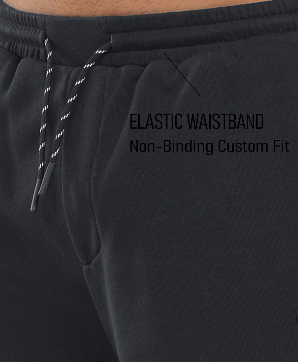 
Men's 7" Soft Cotton Sweat Shorts with Zip Pockets — Black