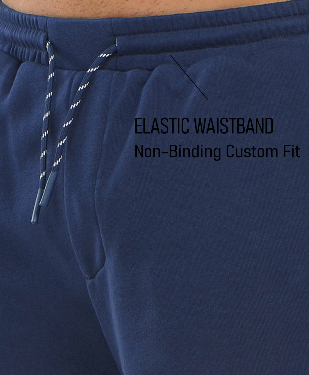 
Men's 7" Soft Cotton Sweat Shorts with Zip Pockets — Navy