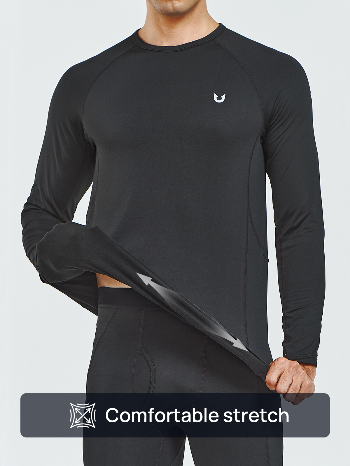 Men's Thermal Underwear Set Long Johns Fleece Shirts with Pockets
