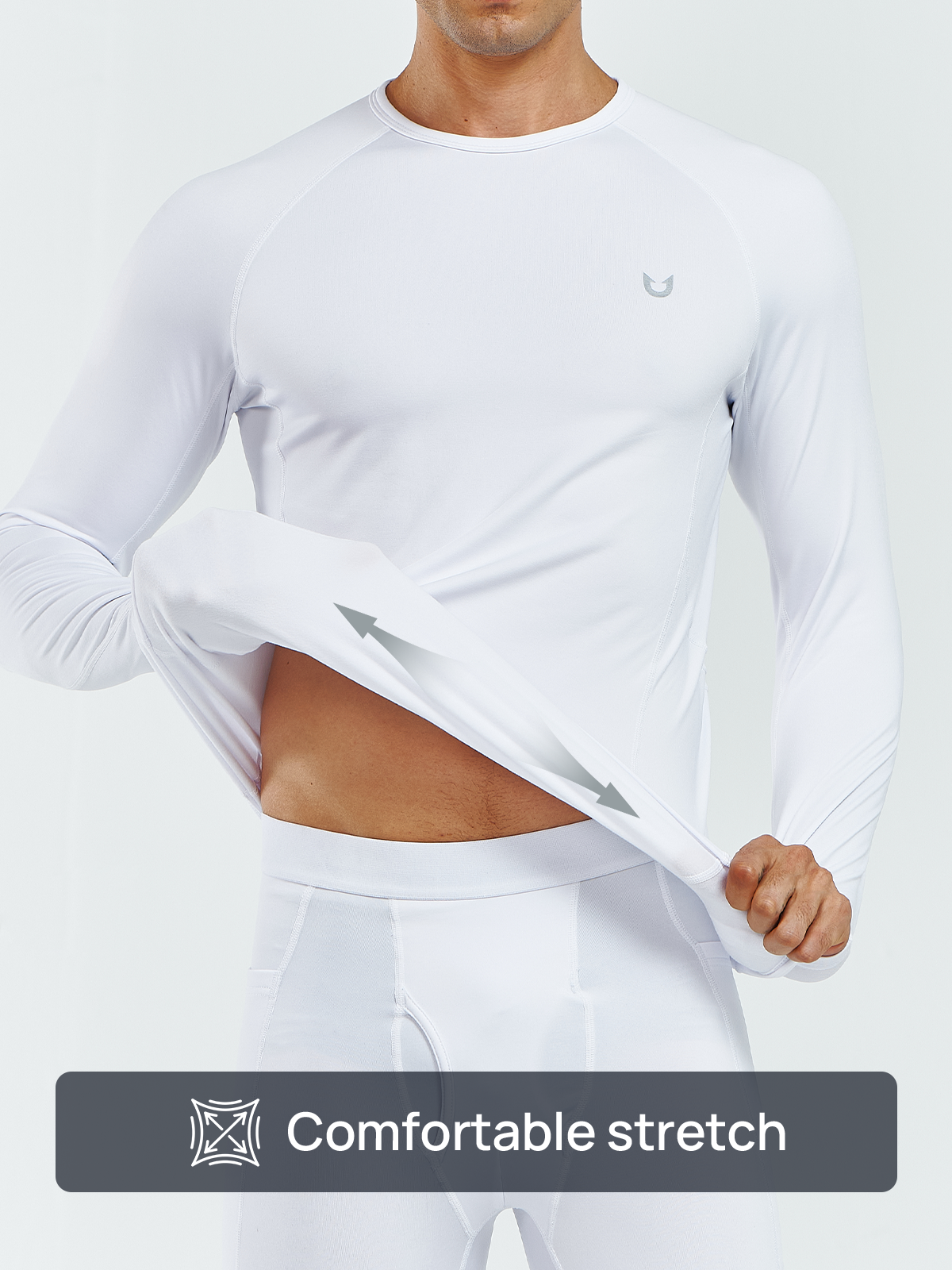 Men's Thermal Underwear Set Long Johns Fleece Shirts with Pockets