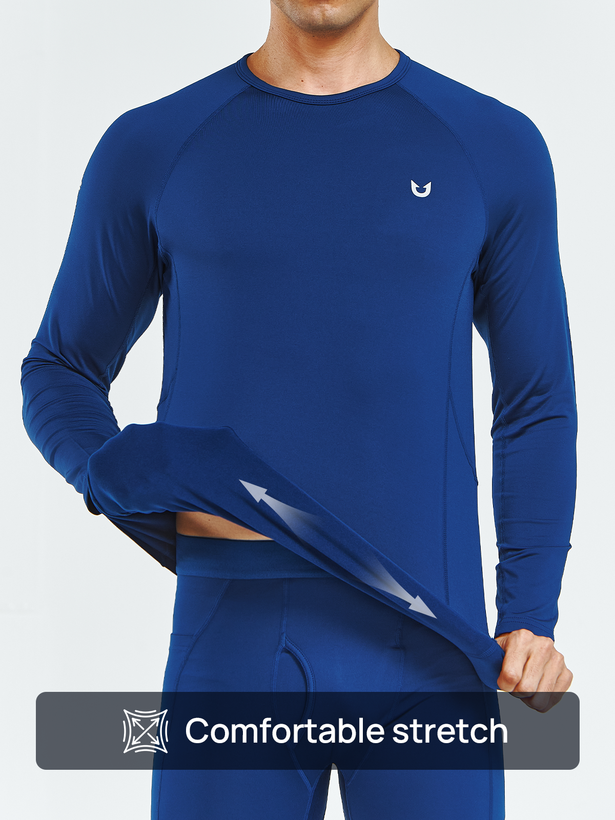 Men's Thermal Underwear Set Long Johns Fleece Shirts with Pockets