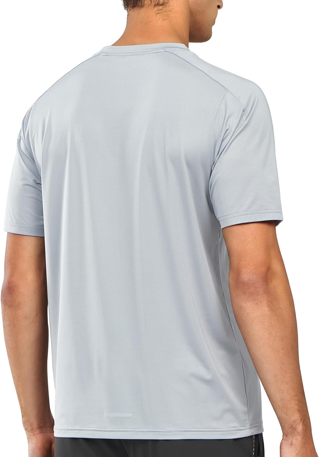 Men’s Light Grey Compression T-Shirts Back