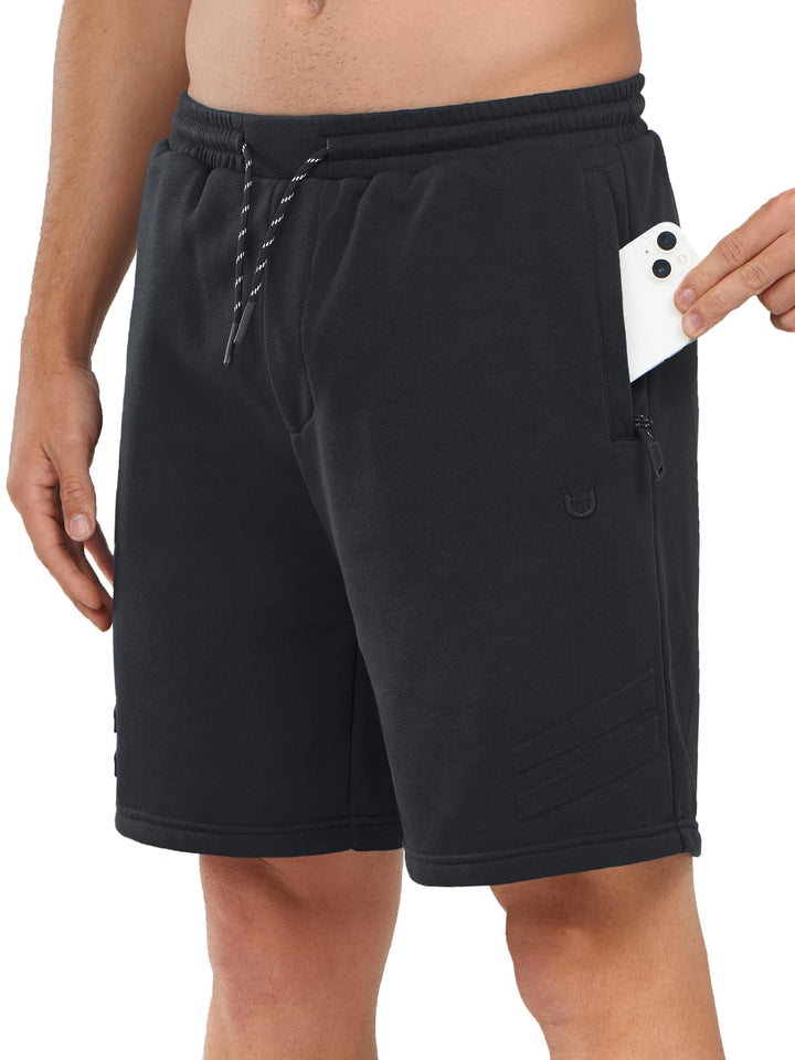 Men’s Black 7-Inch Cotton Biker Shorts