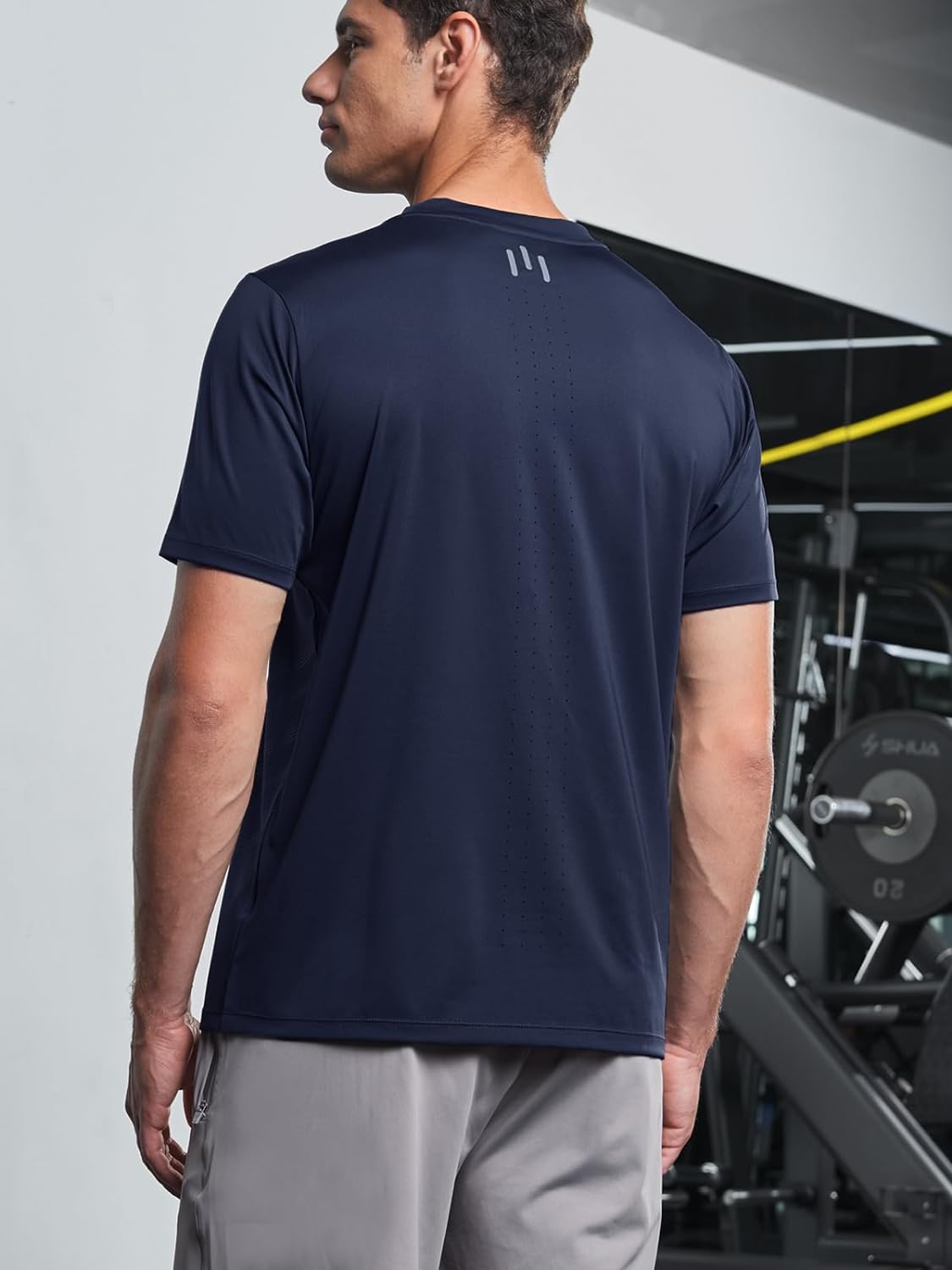 Men's Crew Workout T Shirts Performance Breathable for Gym Training