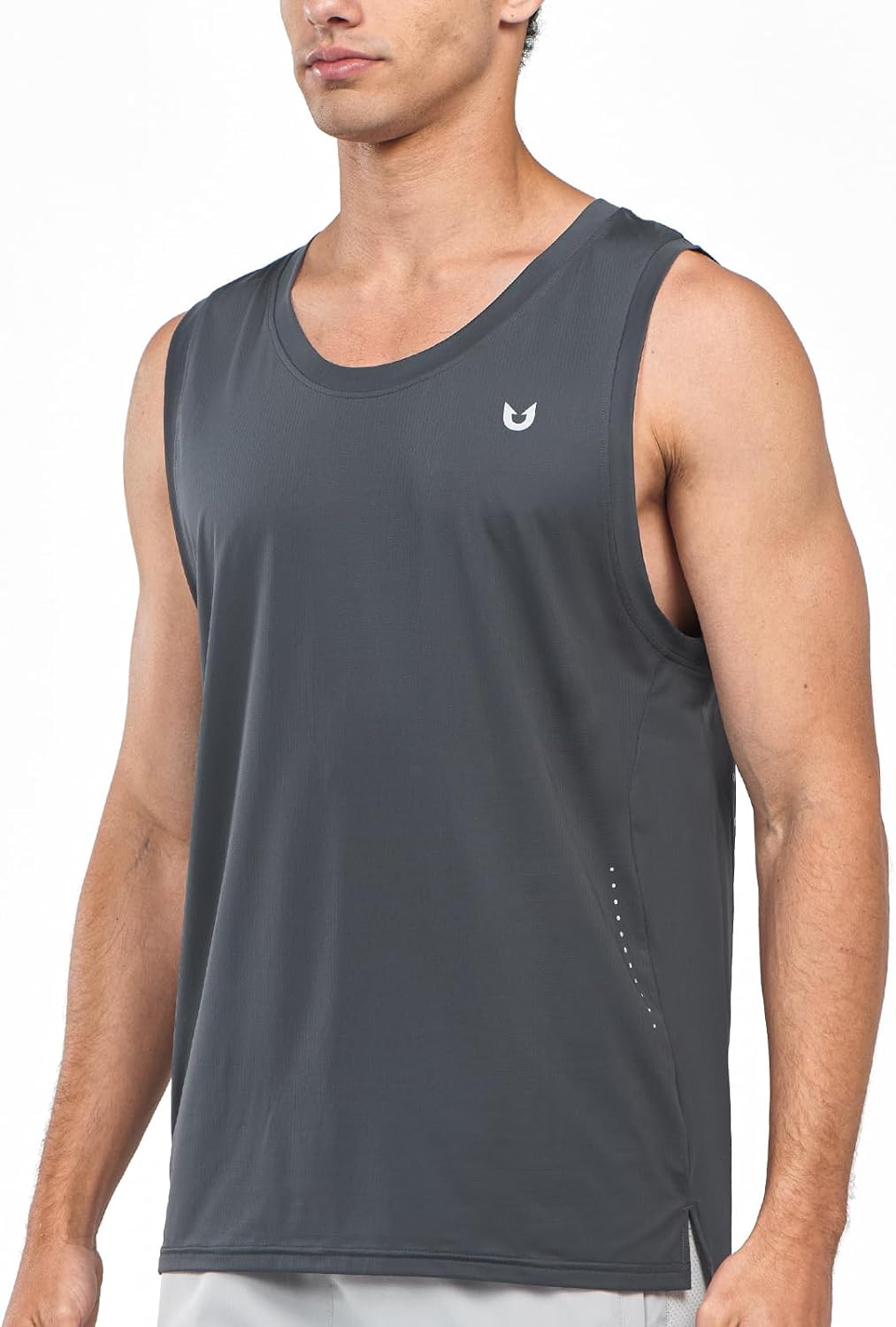 NORTHYARD Dark Grey Running Tank Tops for Men Plus Size Sleeveless Dry fit Summer Work Gym
