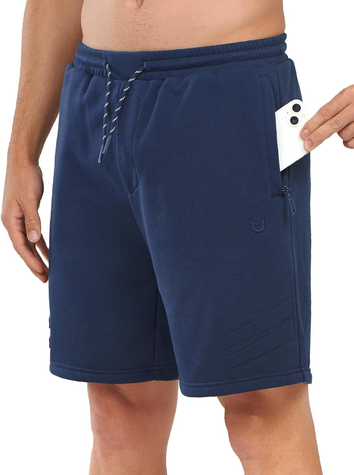 Men’s Navy 7-Inch Cotton Biker Shorts