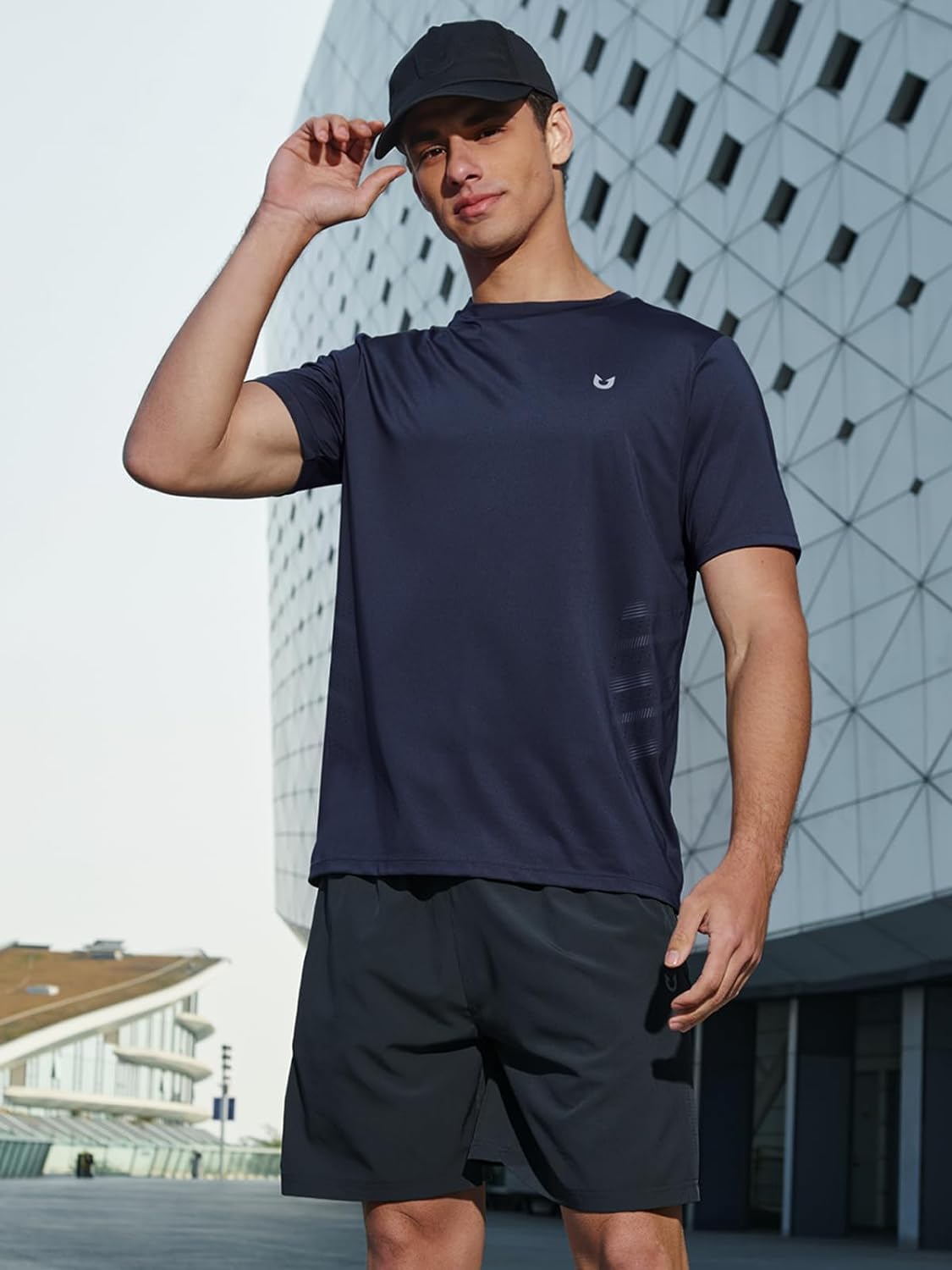 Men's Crew Workout T Shirts Performance Breathable for Gym Training