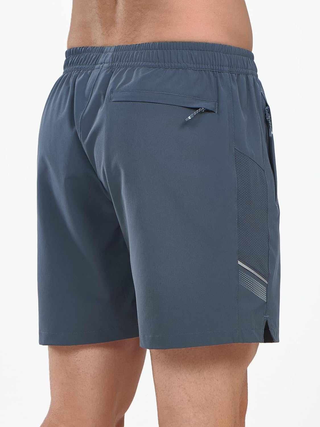 
Northyard Men's Cool Grey Athletic 5 Inch Biker Shorts with Pockets Quick Dry for Workout Back