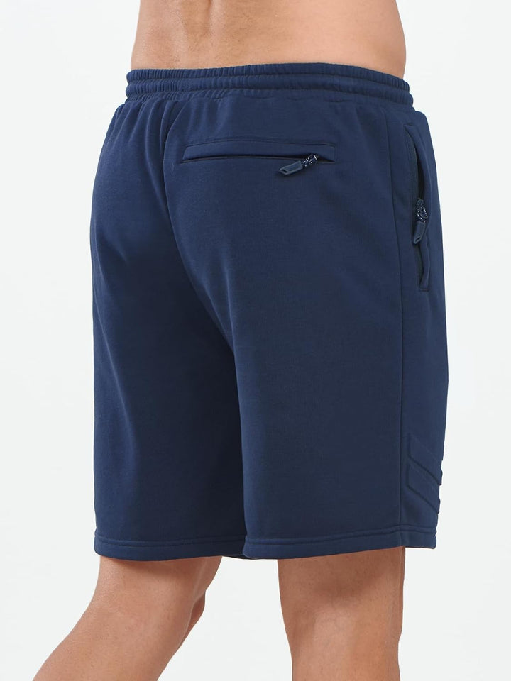 Men’s Navy 7-Inch Cotton Biker Shorts Back