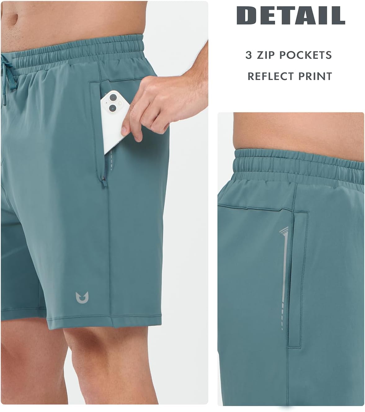 Men's Gym Shorts 7" Soft Breathable Athletic Basketball Shorts NORTHYARD