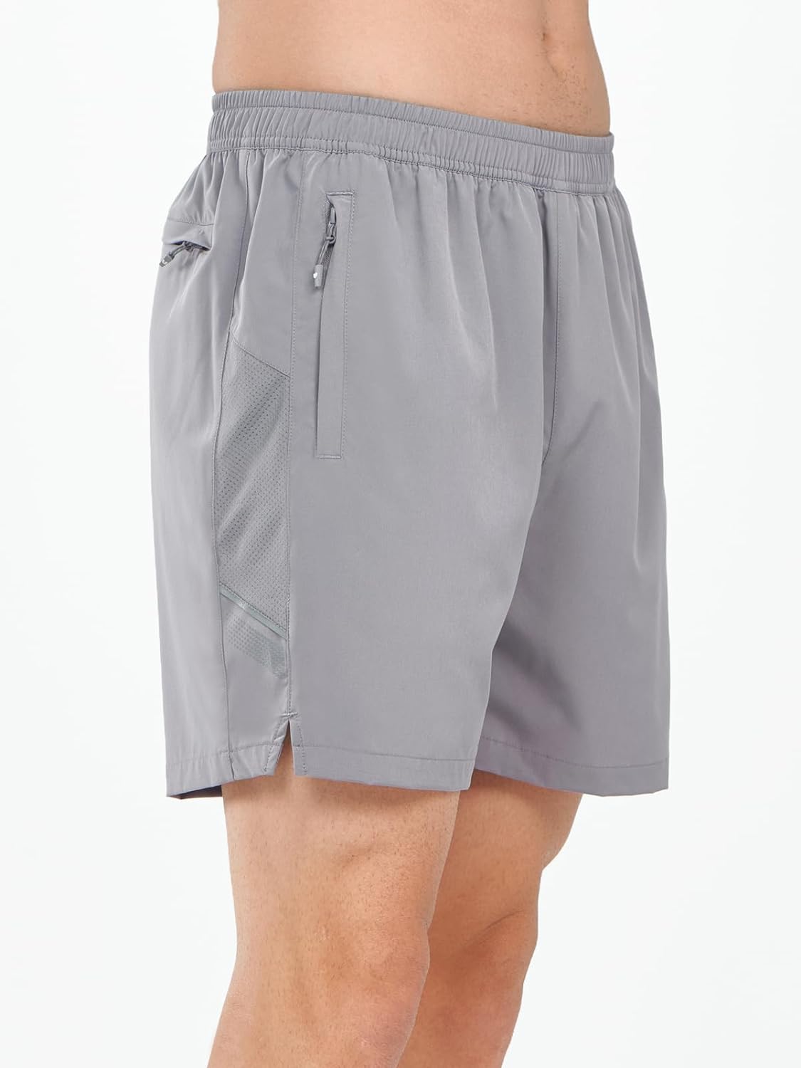 
Northyard Men's Stone Athletic 5 Inch Biker Shorts with Pockets Quick Dry for Workout Side