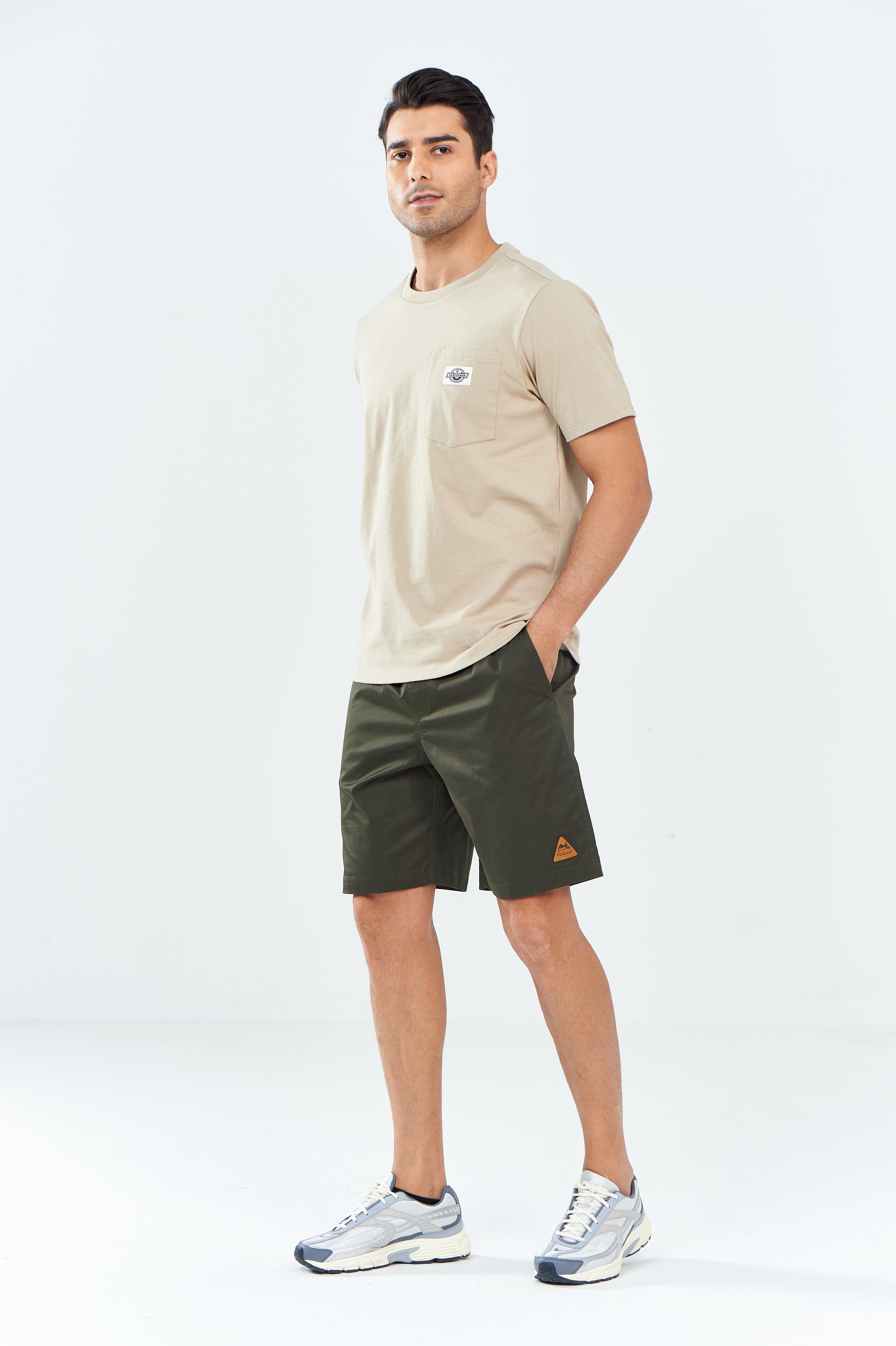 Men's Casual Golf 9" Shorts with Pockets Cotton Stretch for Work Beach