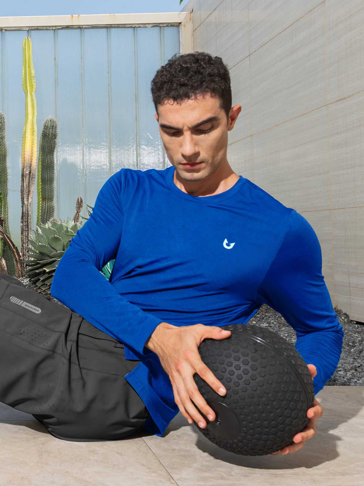Men's Workout Thermal T-Shirts Fleece Long Sleeve Crewneck for Running