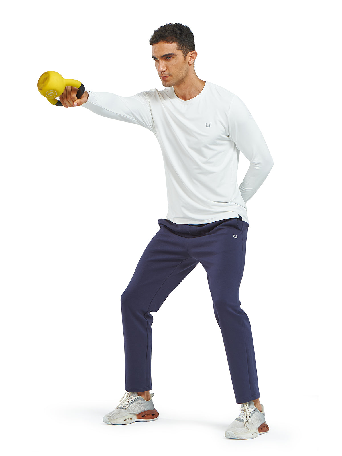 Men's Cotton Yoga Sweatpants Casual Athletic Straight Leg with Pockets