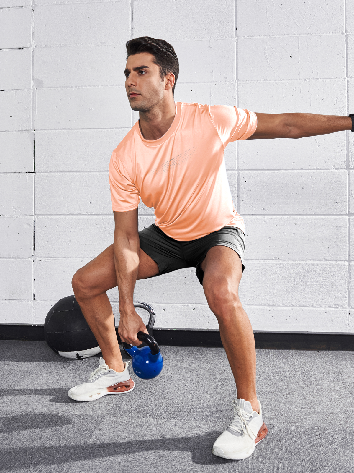 Men's Quick Dry Fit Workout Gym T-Shirts Breathable Short Sleeve Tops