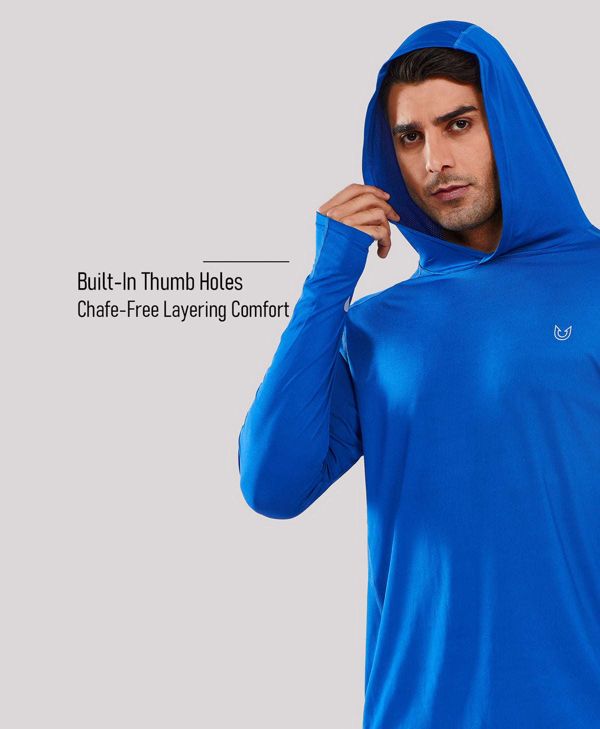 Northyard Men's UPF50+ Rash Guard Hoodie T-Shirts Sun Protection Long Sleeve for Fishing
#color_Royal Blue