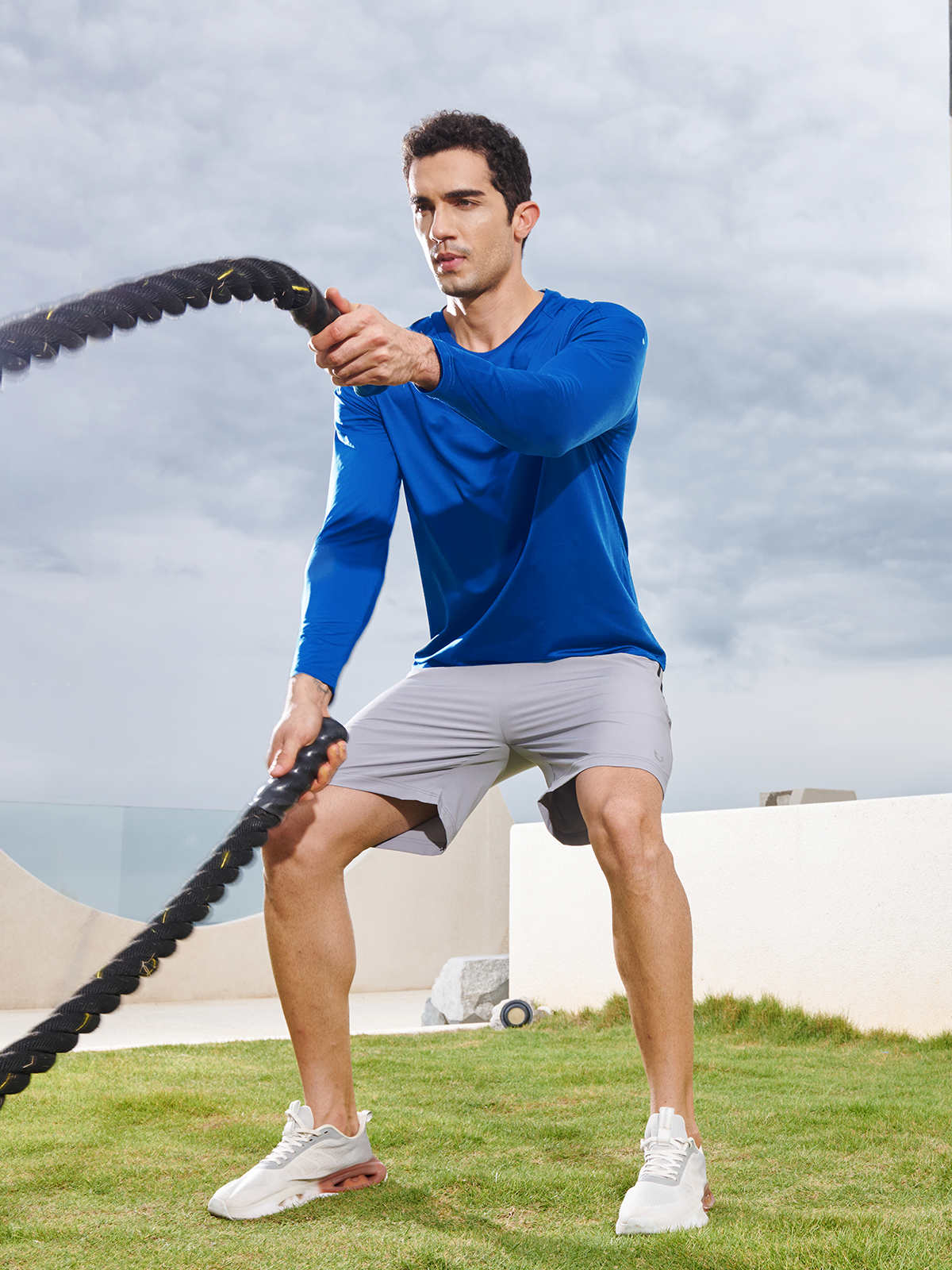 Men's Gym Long Sleeve T Shirts Wicking Breathable for Running Fitness