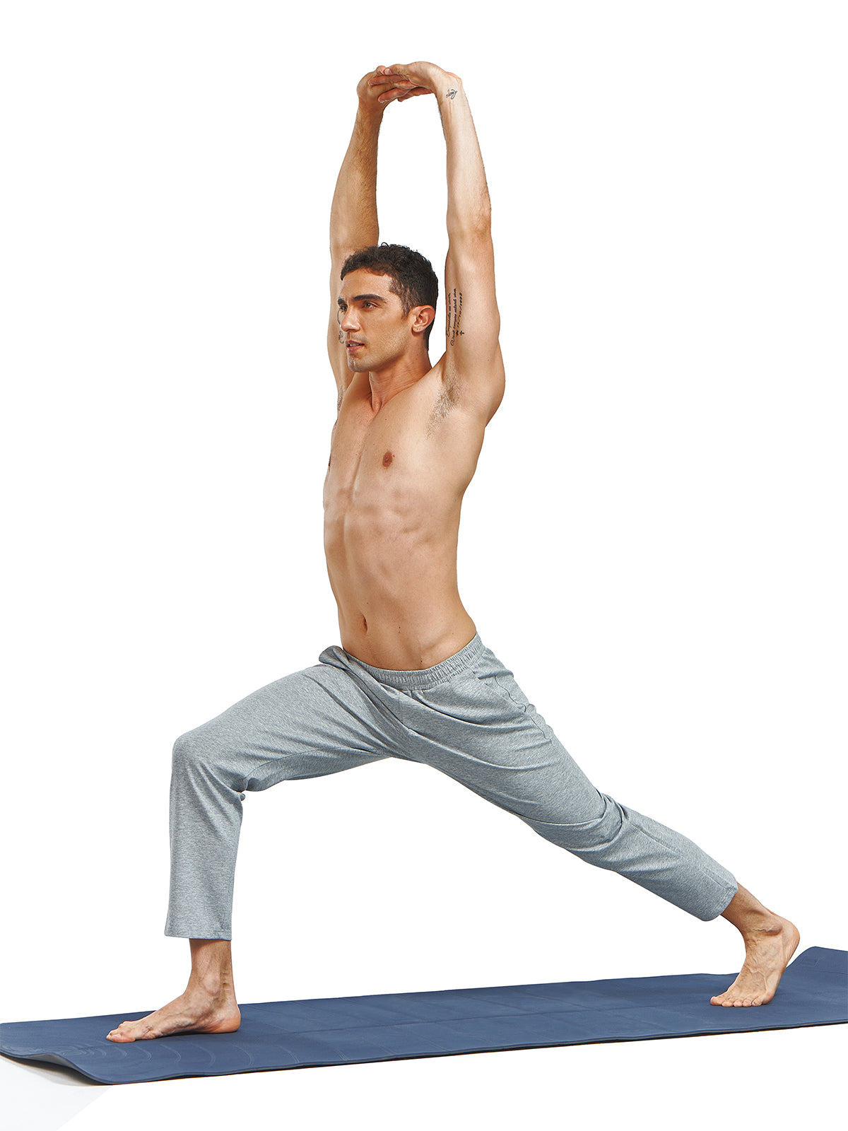 Men's Cotton Yoga Sweatpants Casual Athletic Straight Leg with Pockets
