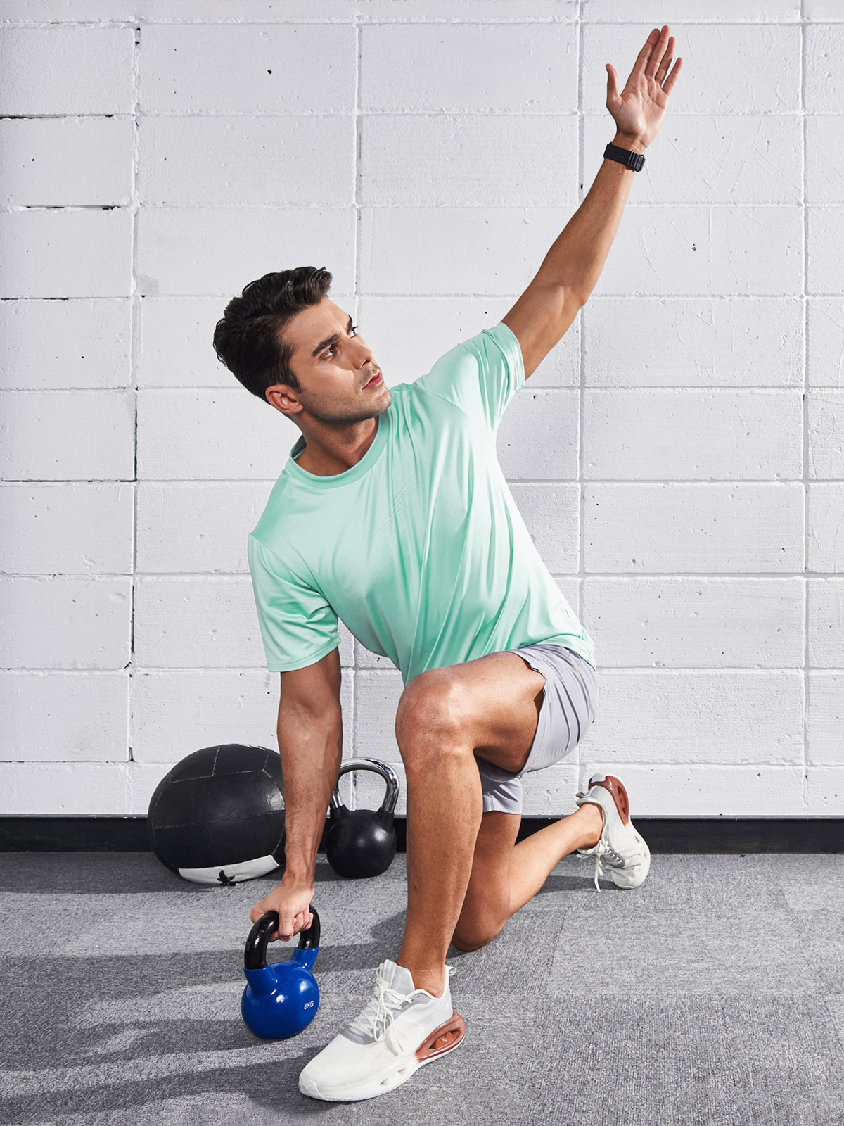 Men's Quick Dry Fit Workout Gym T-Shirts Breathable Short Sleeve Tops