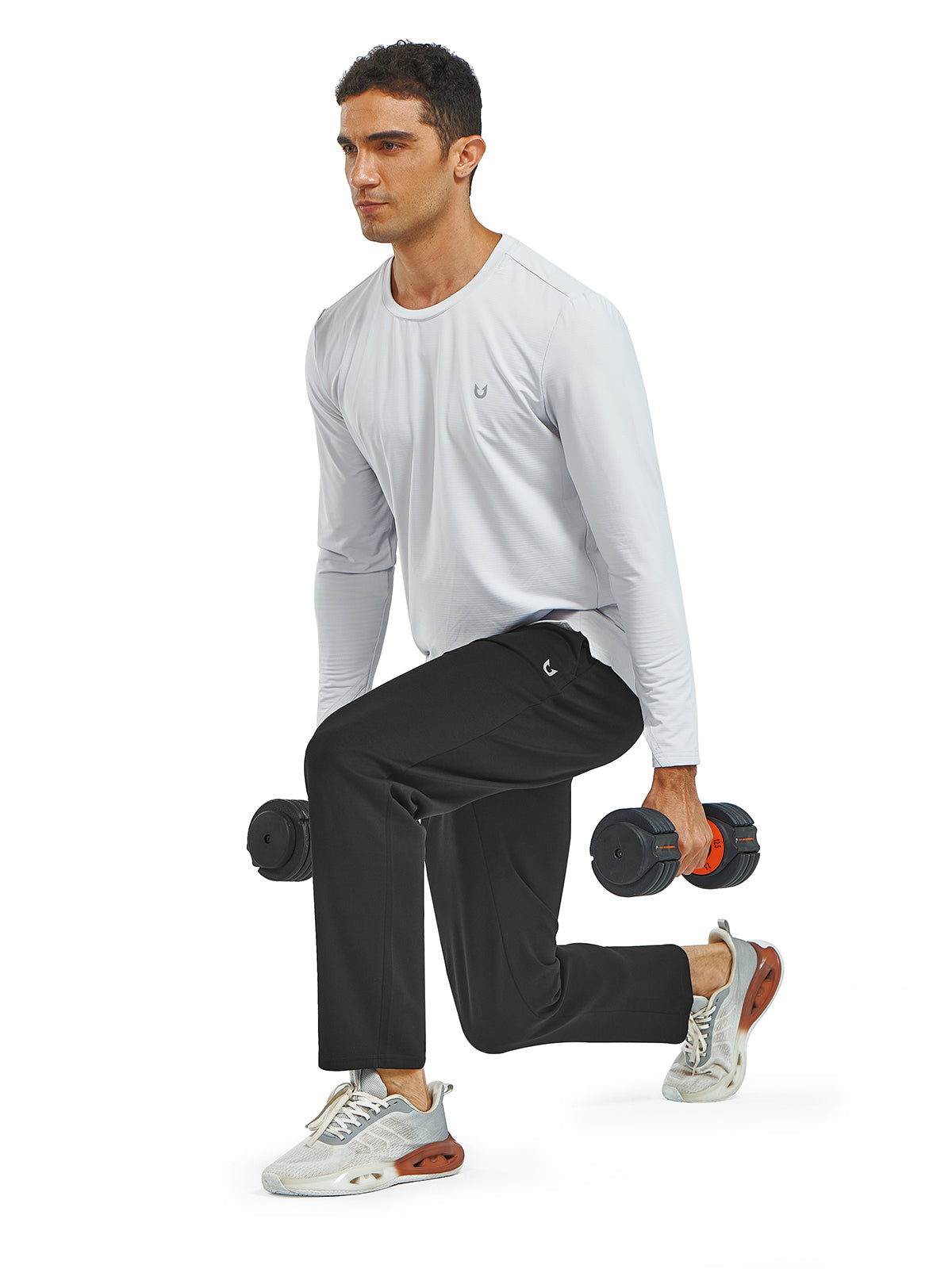 Men's Cotton Yoga Sweatpants Casual Athletic Straight Leg with Pockets