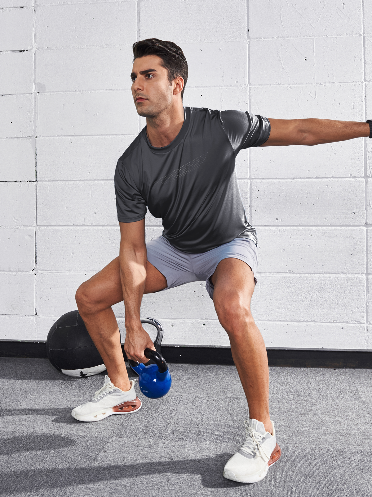 Men's Quick Dry Fit Workout Gym T-Shirts Breathable Short Sleeve Tops
