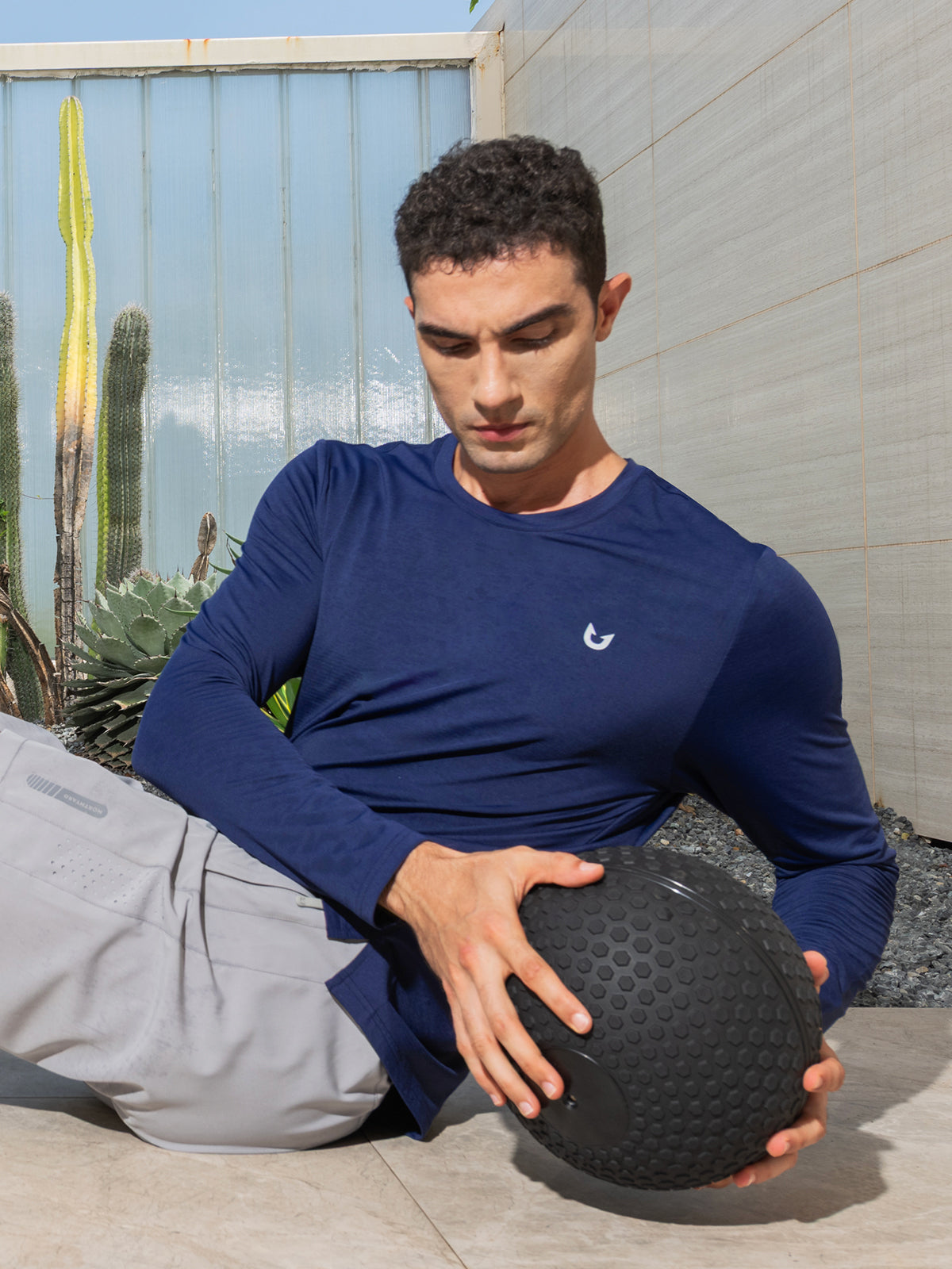 Men's Workout Thermal T-Shirts Fleece Long Sleeve Crewneck for Running