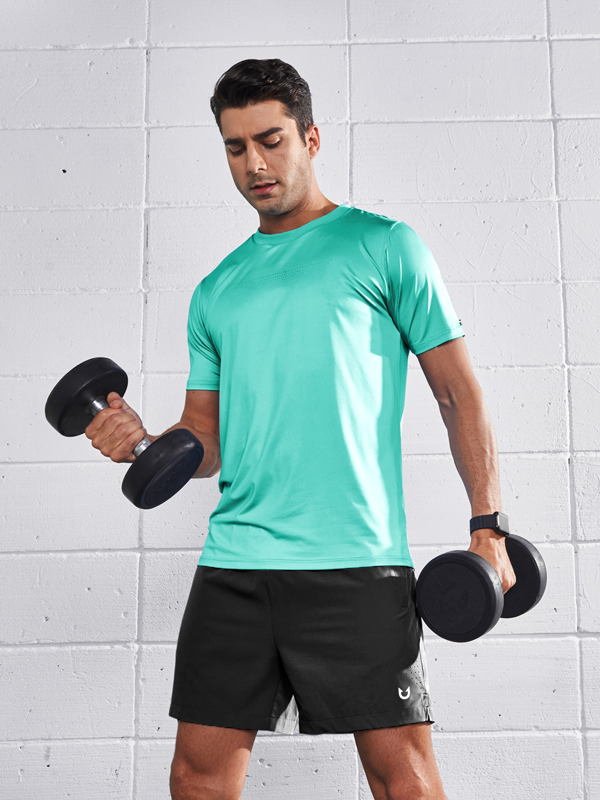 Men's Quick Dry Fit Workout Gym T-Shirts Breathable Short Sleeve Tops