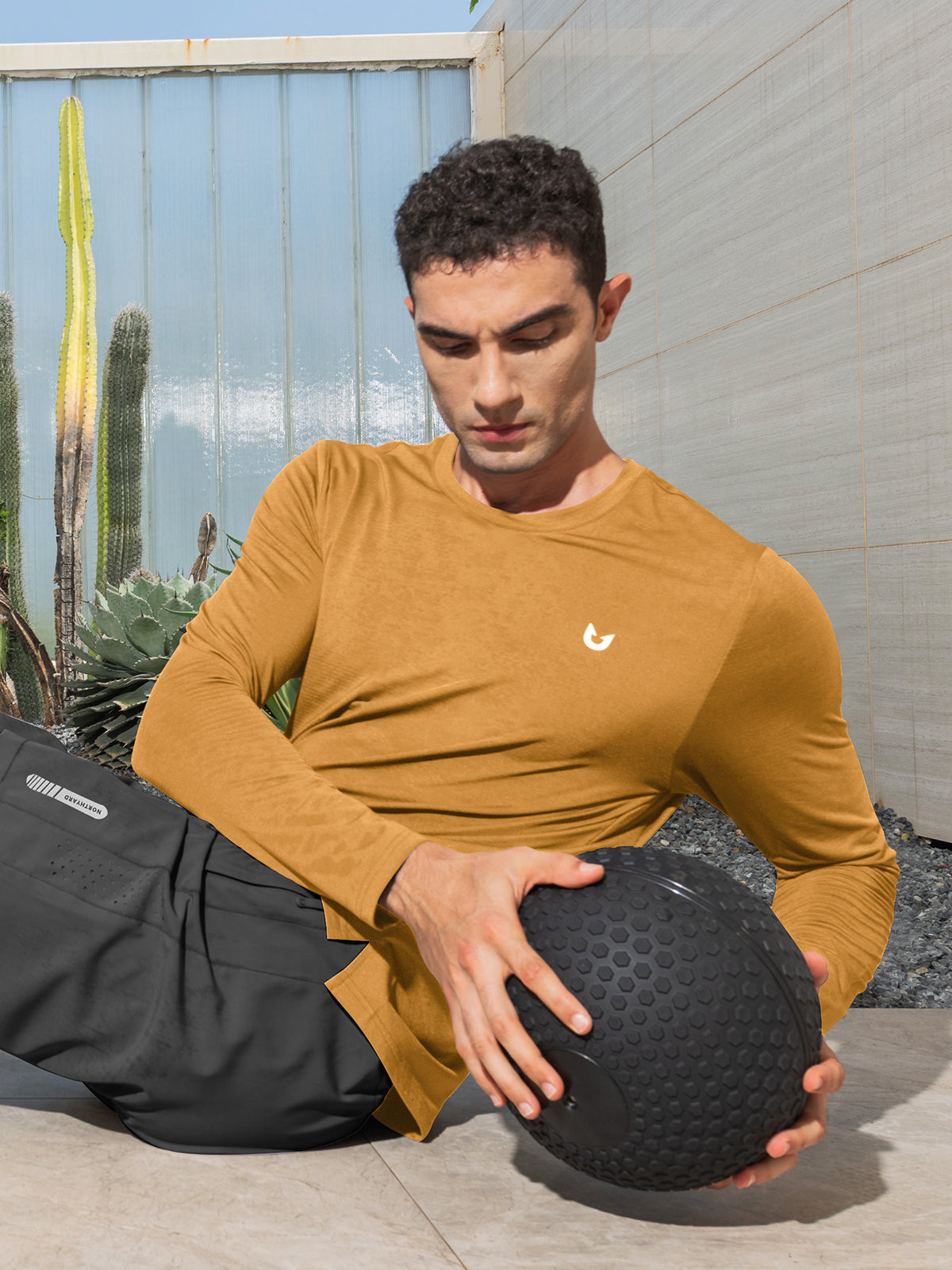 Men's Workout Thermal T-Shirts Fleece Long Sleeve Crewneck for Running