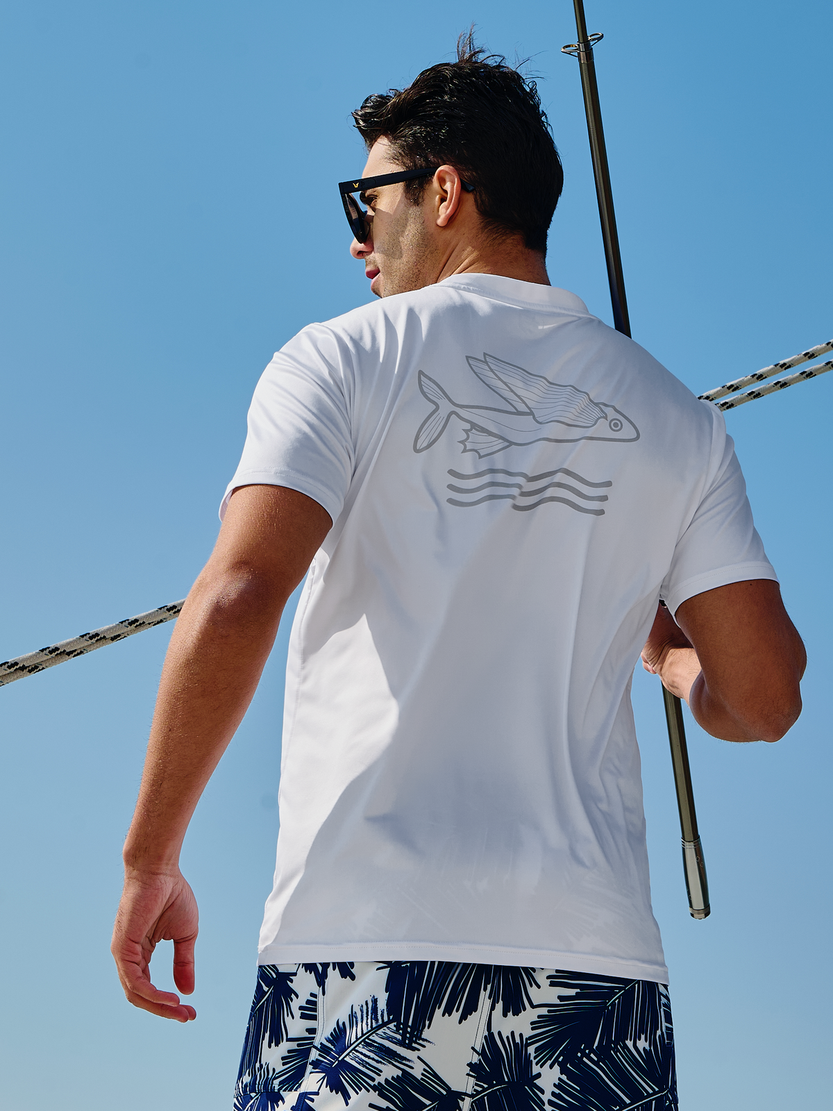 
Men's Short Sleeve Fishing T-Shirts UV Sun Protection Dry fit Swim Gym