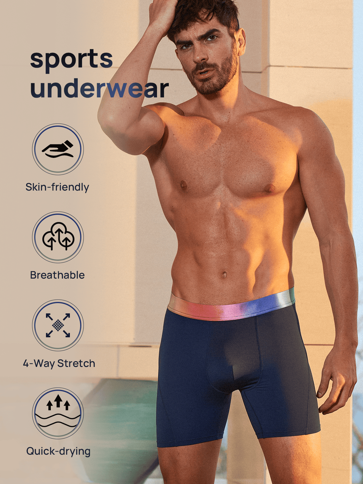 Men's High-Performance Boxer Briefs (3-Pack)