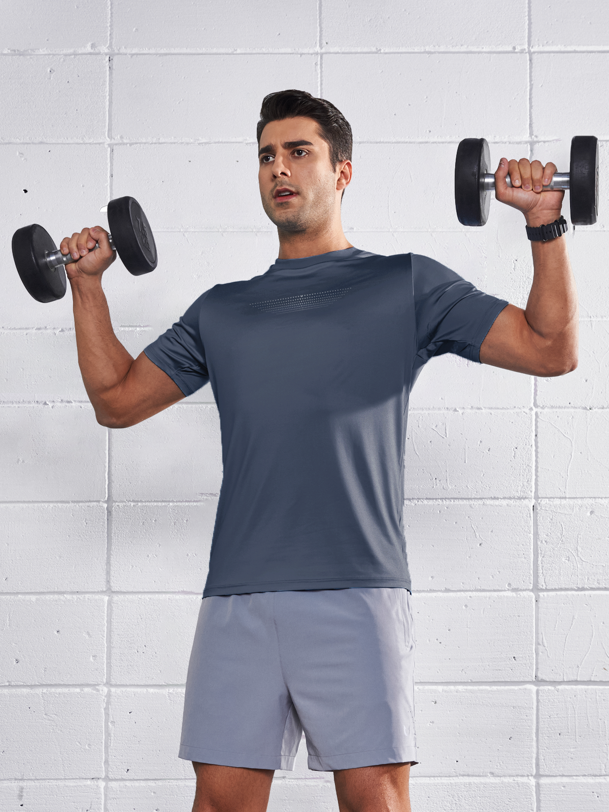 Men's Quick Dry Fit Workout Gym T-Shirts Breathable Short Sleeve Tops