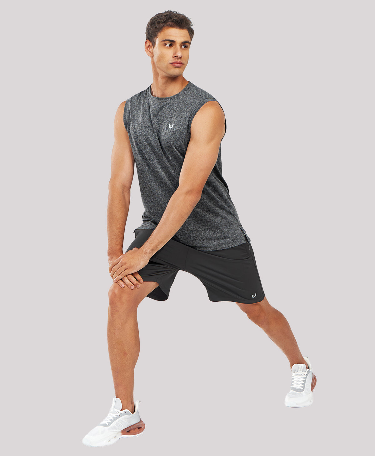 
Men's Lightweight Muscle Workout Tank Tops — Carbon Heather