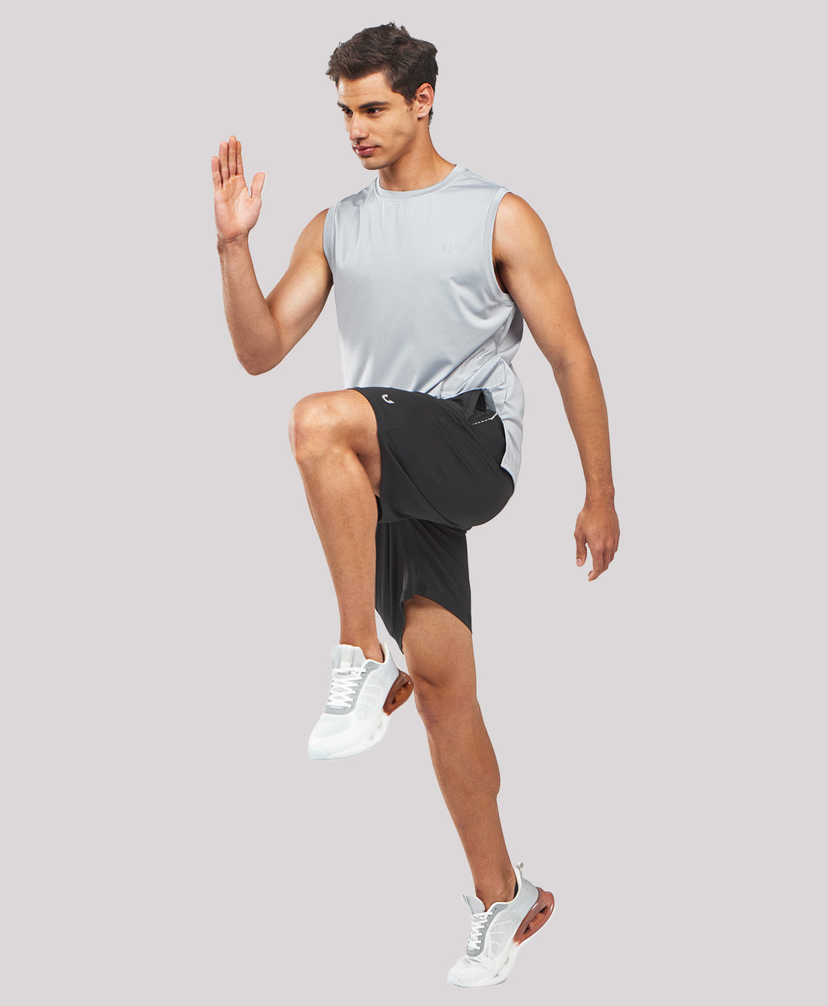 
Men's Lightweight Muscle Workout Tank Tops — Light Grey