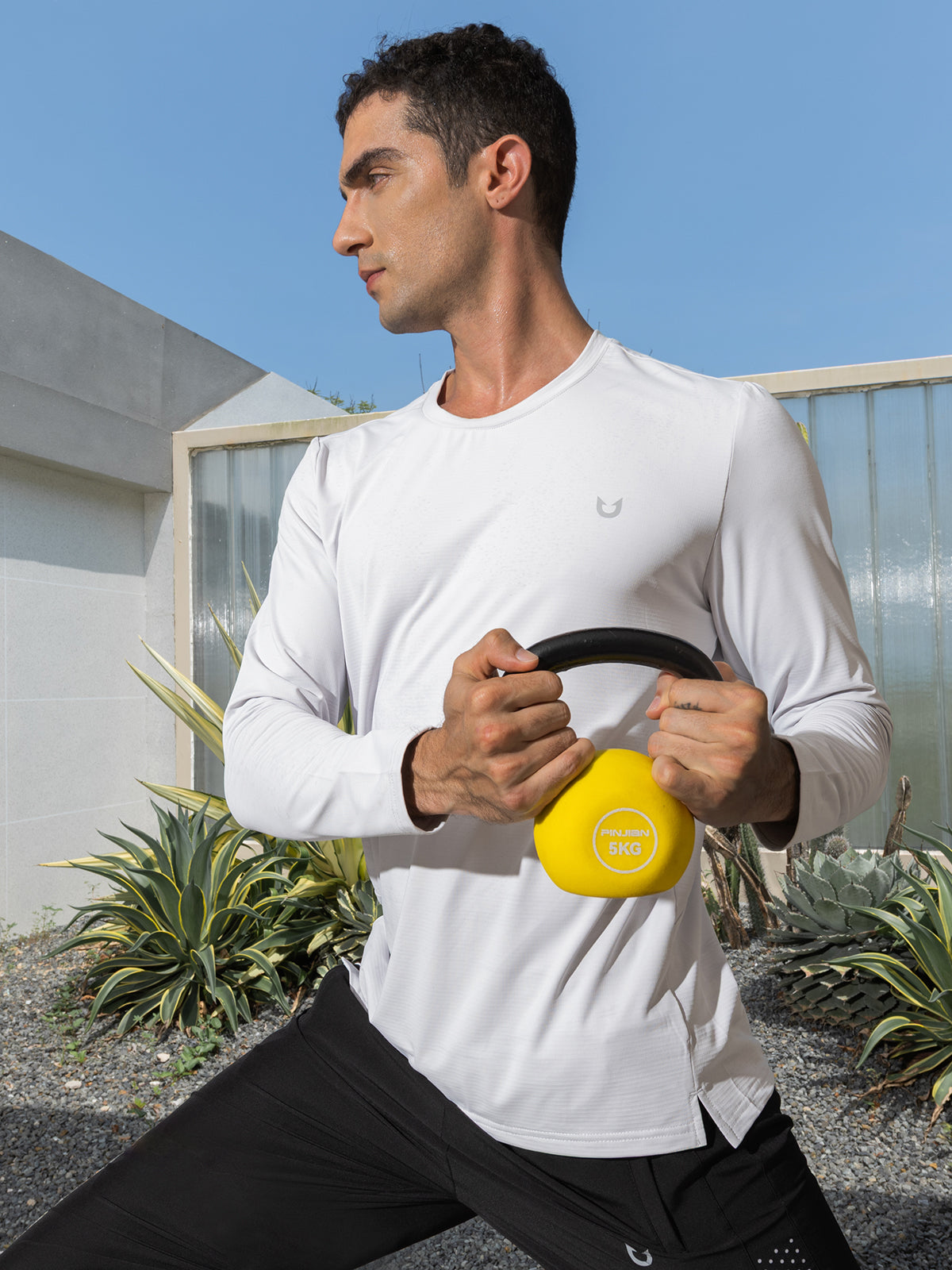 Men's Workout Thermal T-Shirts Fleece Long Sleeve Crewneck for Running