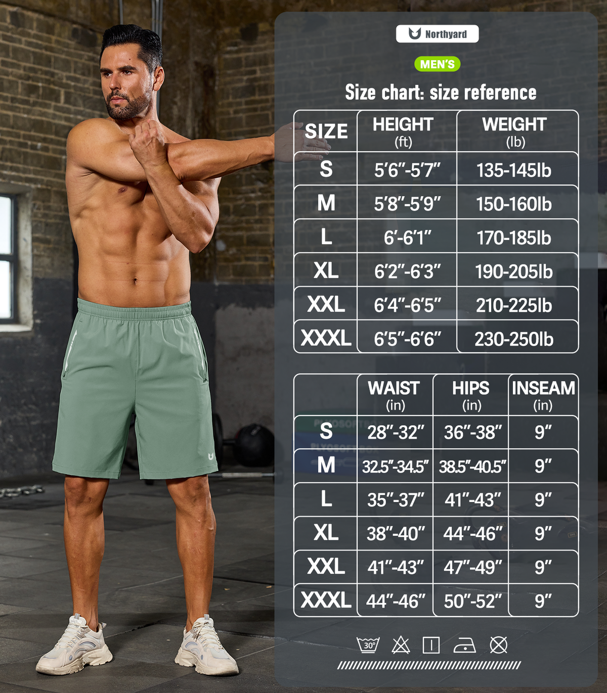 Men's 9" Micro-Air Breathable Workout Shorts with 3 Zip Pockets