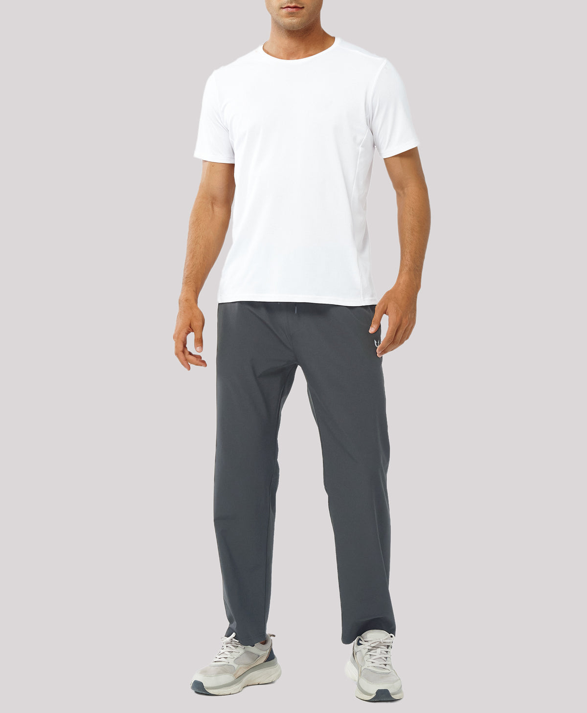 
Men's Lightweight Running Pants with Zipper Pockets — Dark Grey