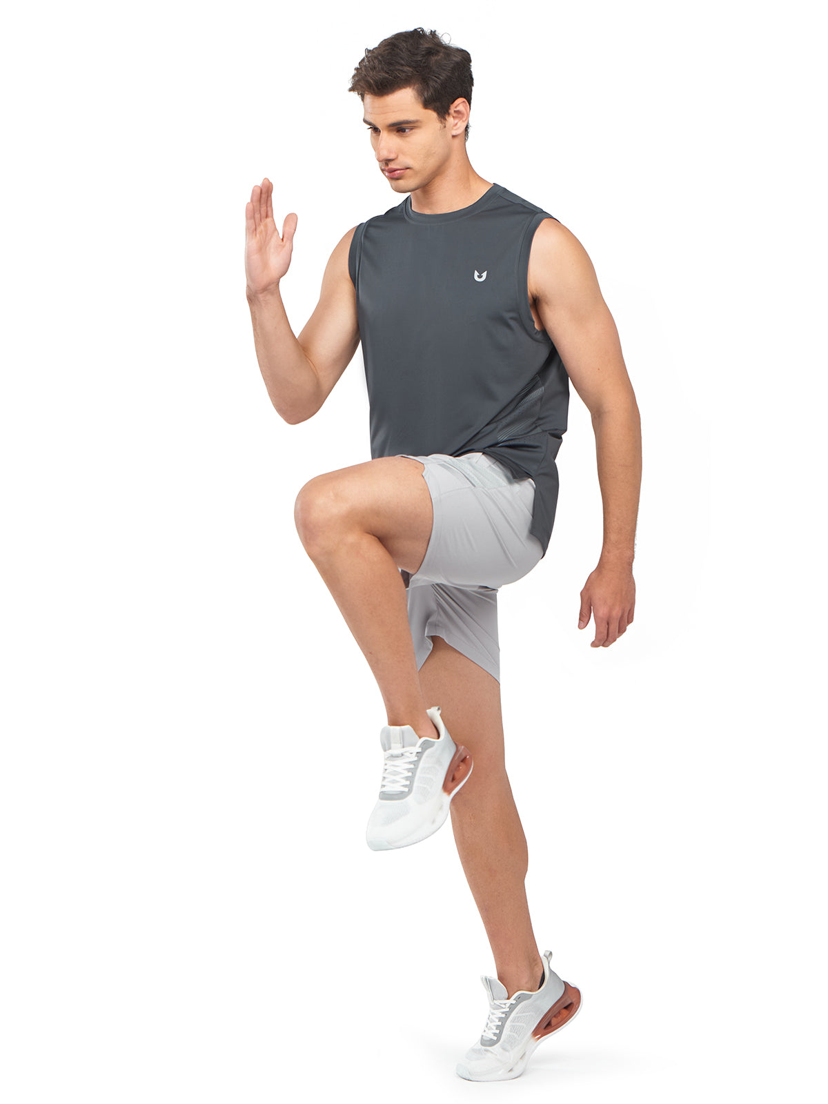 Northyard Men's Dark Grey Athletic Sleeveless Shirts Dry Fit Workout Tank Tops for Running Fashion