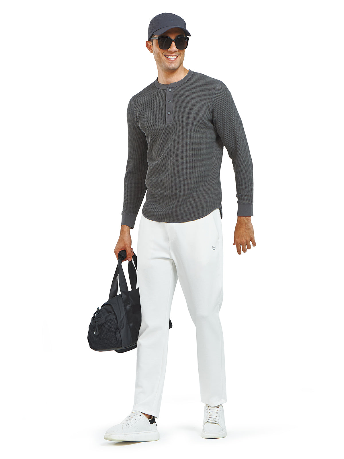 Men's Cotton Yoga Sweatpants Casual Athletic Straight Leg with Pockets