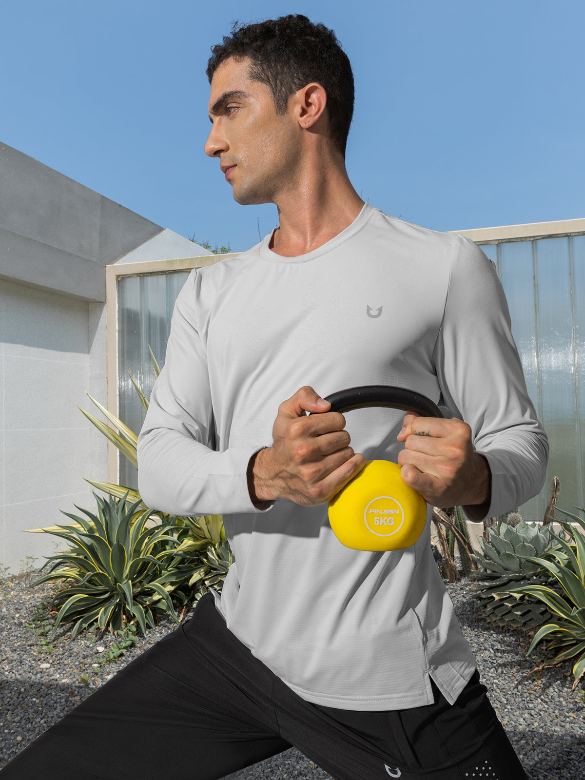Men's Workout Thermal T-Shirts Fleece Long Sleeve Crewneck for Running