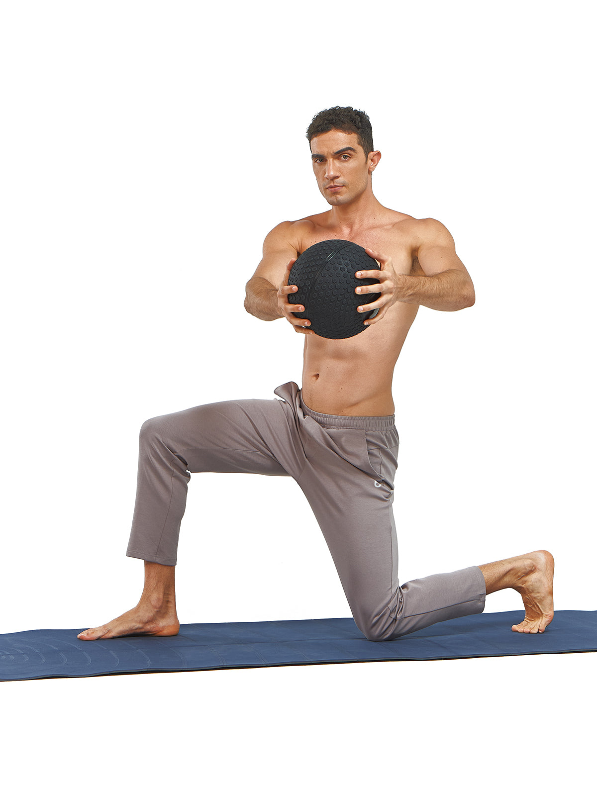 Men's Cotton Yoga Sweatpants Casual Athletic Straight Leg with Pockets