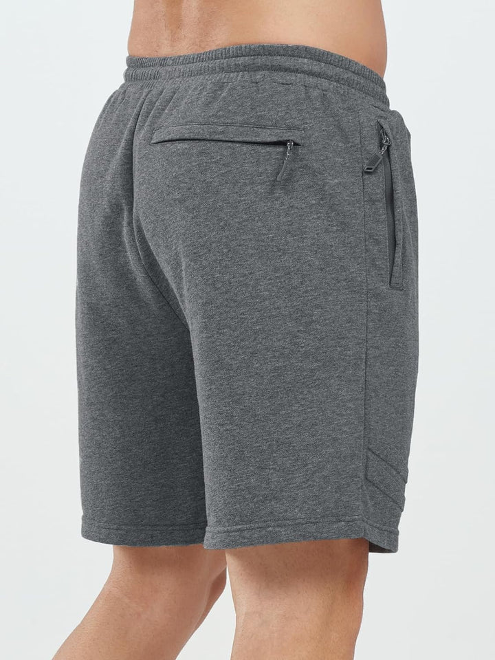 Men’s Smoke Heather 7-Inch Cotton Biker Shorts Back
