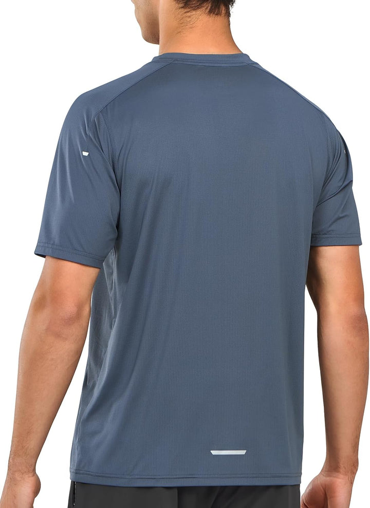 Men’s Cool Grey Compression T-Shirts Back
