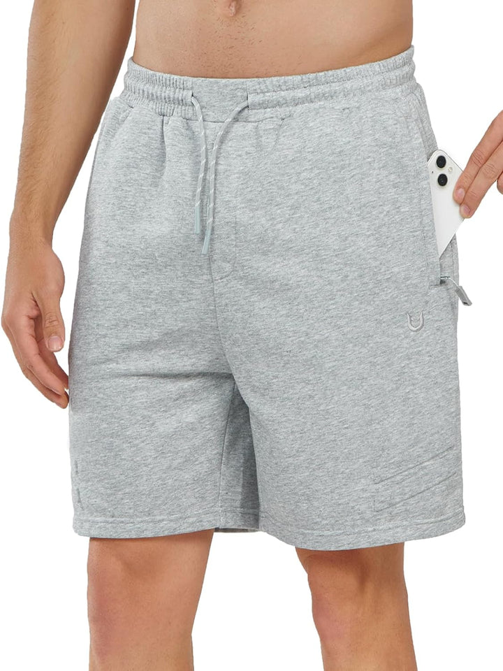 Men’s Light Heather 7-Inch Cotton Biker Shorts