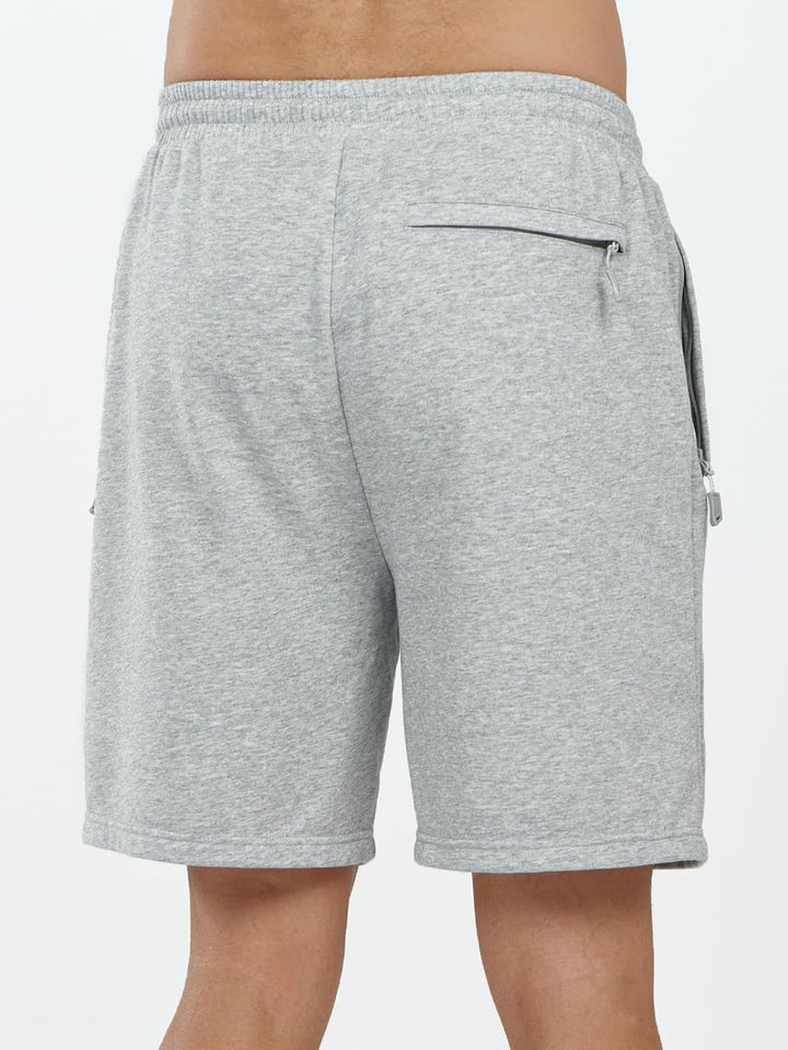 Men’s Light Heather 7-Inch Cotton Biker Shorts Back