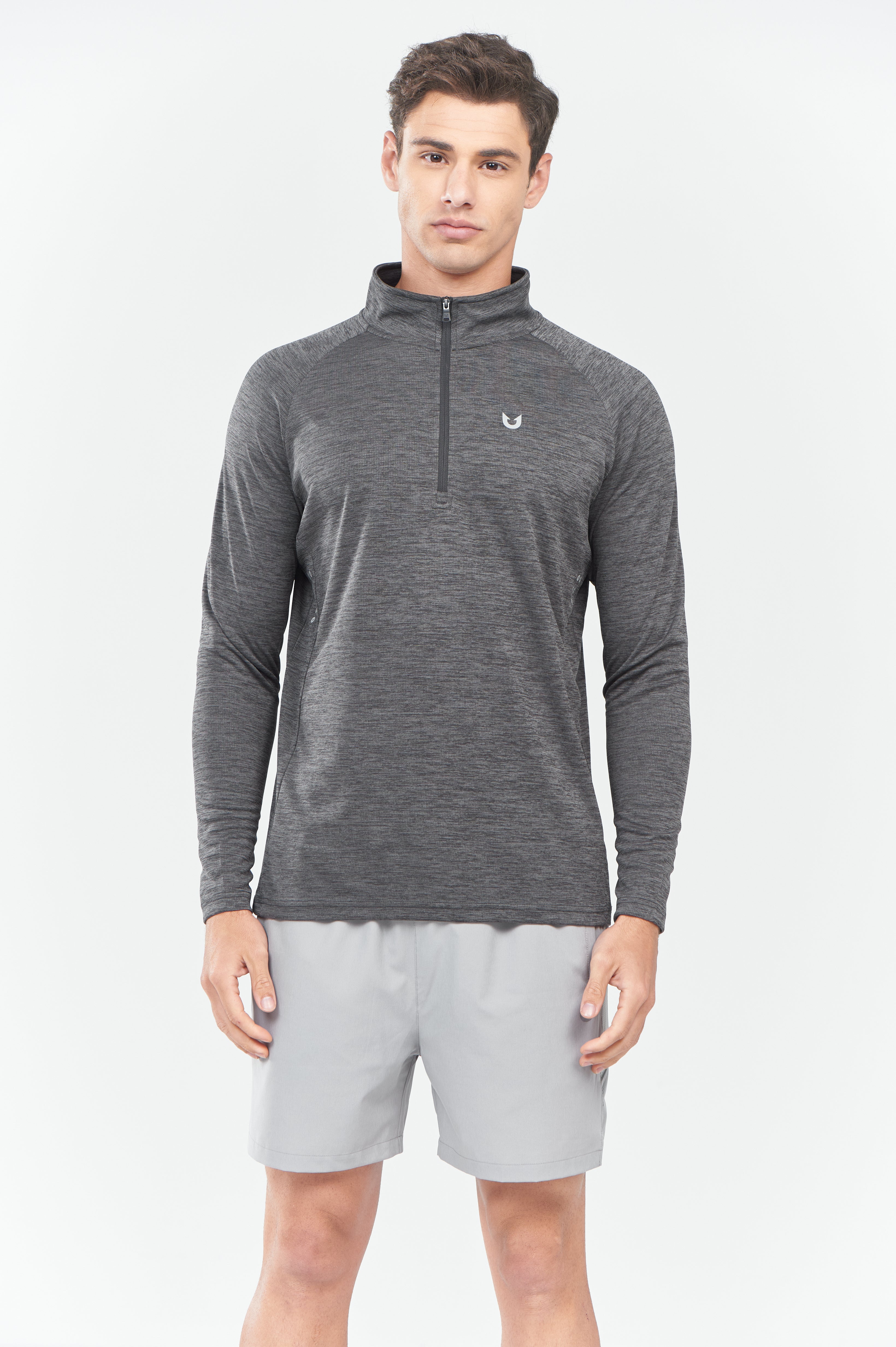 Men's Red Quarter 1/4 Zip Sweatshirt Pullover lightweight Athletic Shirts