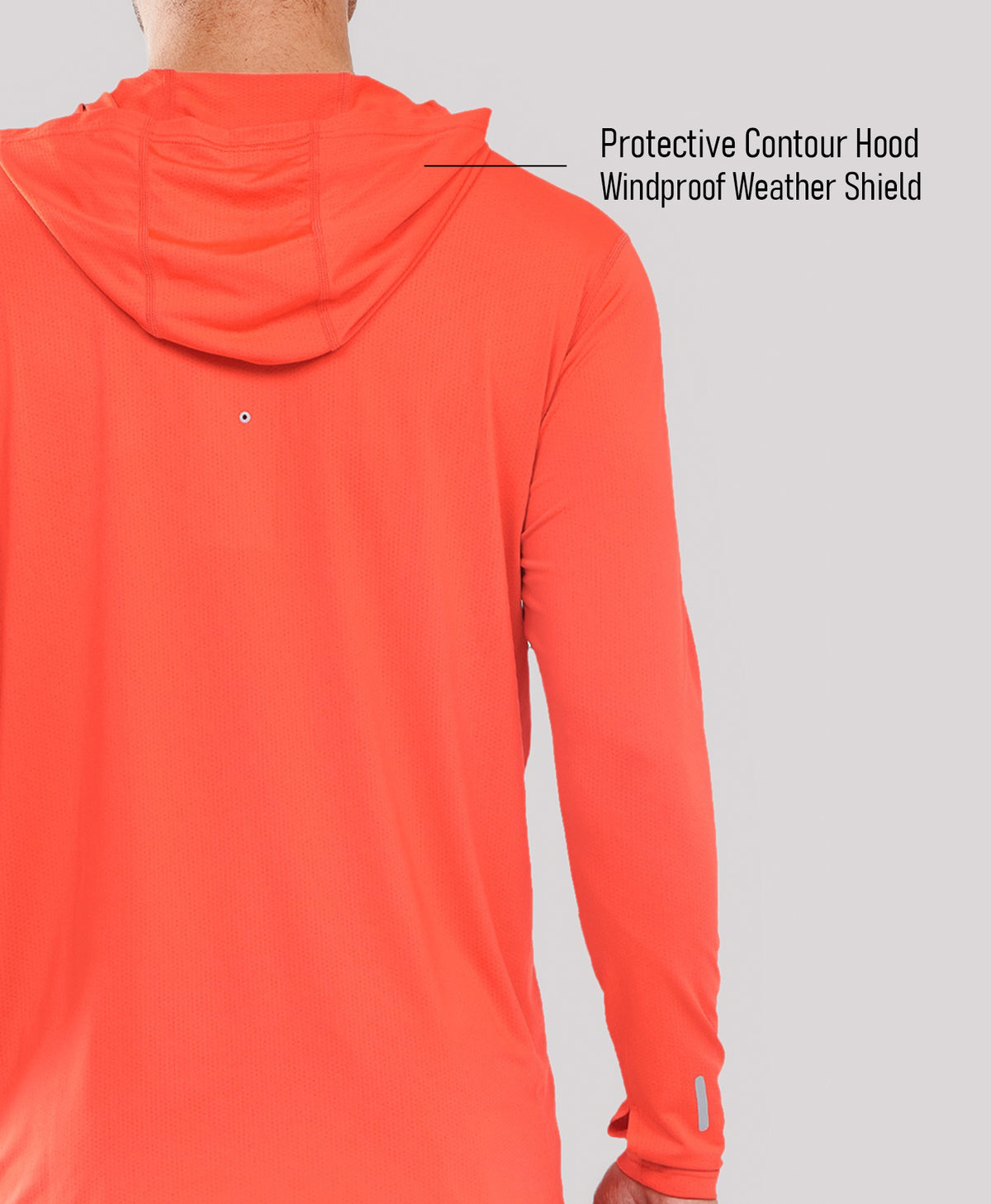 
Men's UPF50+ Rash Guard Hoodie T-Shirts — Red