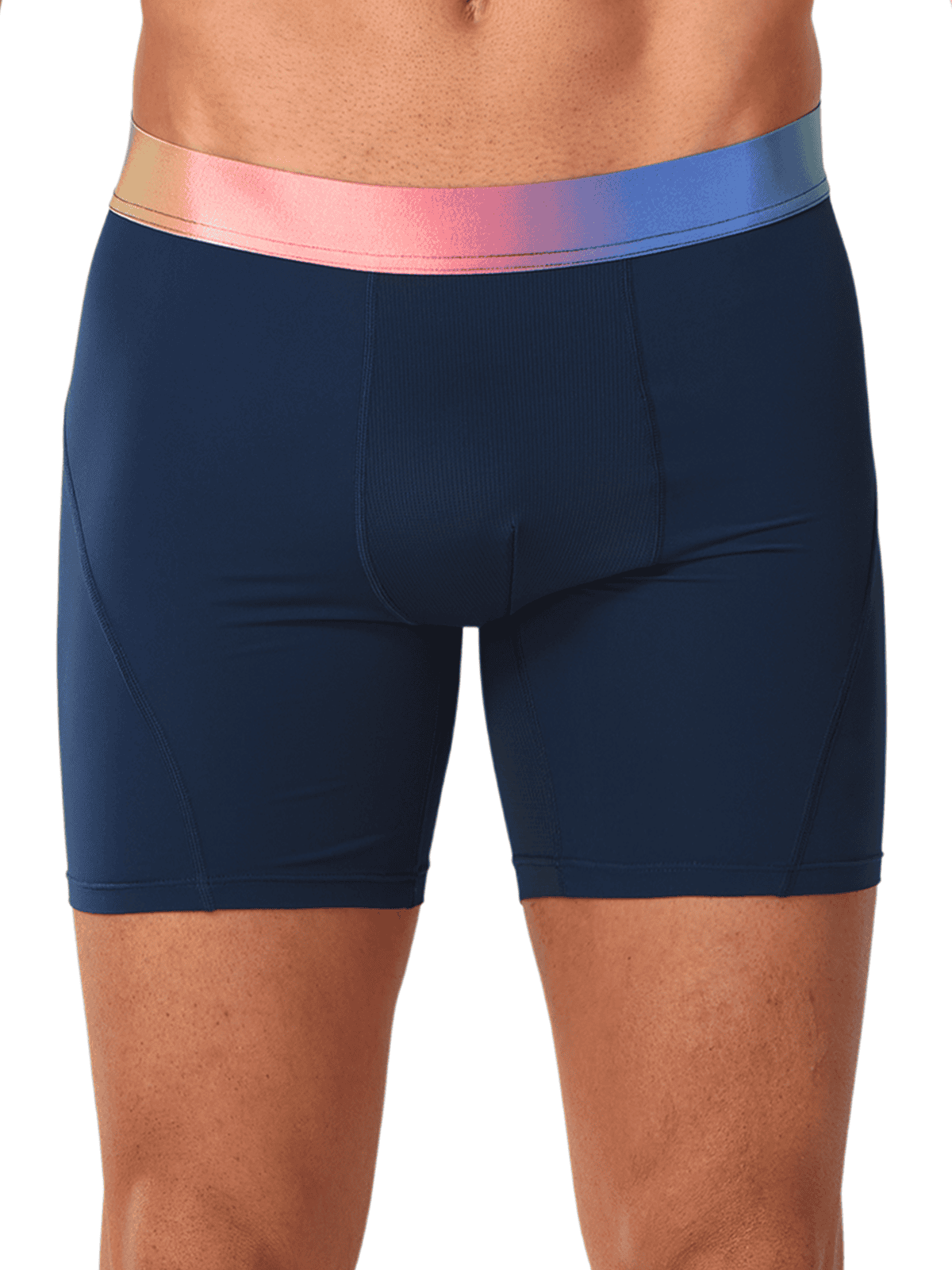 Navy Anti-Chafe Flatlock Seams - Durable Elastic Waistband