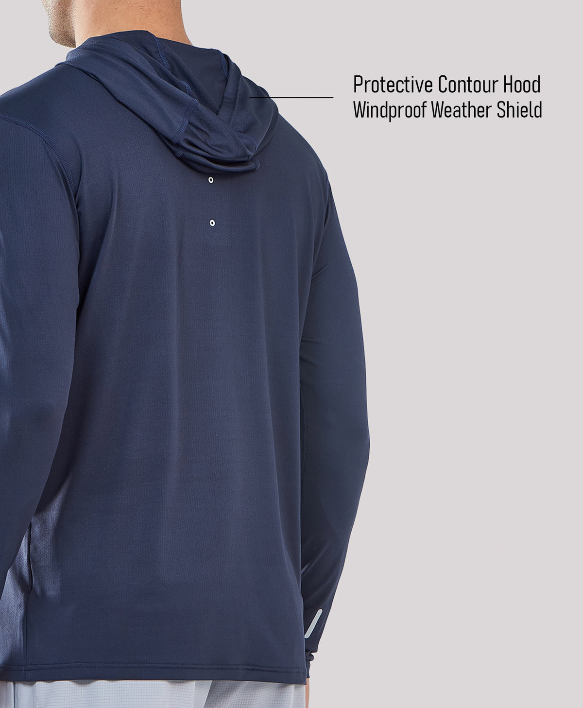 
Men's UPF50+ Rash Guard Hoodie T-Shirts — Dark Grey